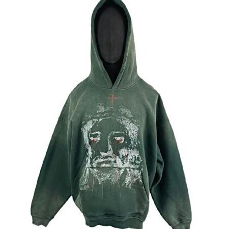 FASHNEXA Jesus Distressed Hoodie